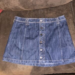 Dark Denim Button Up Hollister Skirt